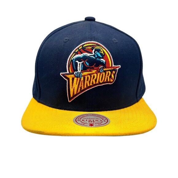 Mitchell & Ness NBA Team 2 Tone Snapback HWC Warriors W/ Stickers Adjustable - Picture 1 of 15